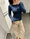 BASERANGE 25 Early Spring DISC Long Sleeve T-Shirt BAS-TODIL-RC-SP25-AMPERA BLUE